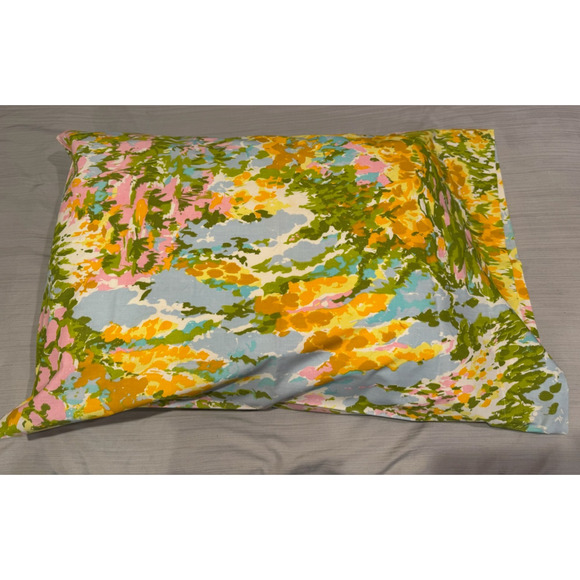 VTG Fieldcrest Perfection Percale Pillowcases Floral 1-Piece No Iron NIP New - Picture 1 of 6